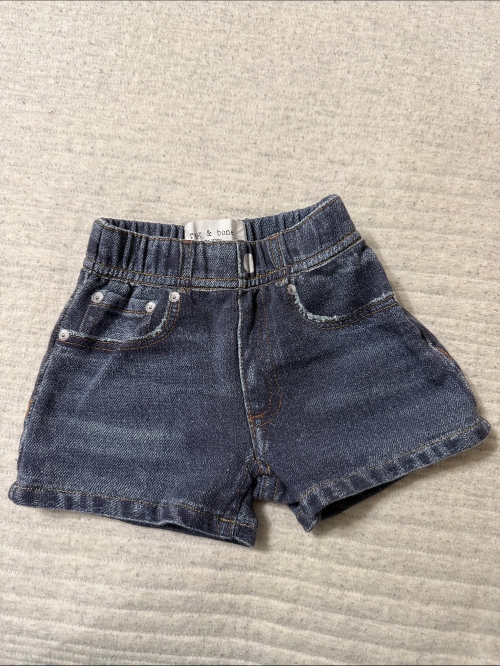 rag & bone Dark Blue Denim Kids Shorts